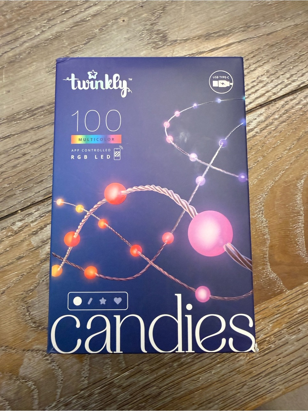 Wink Candies 100 Multicolor RGB LED String Lights - Blue Packaging